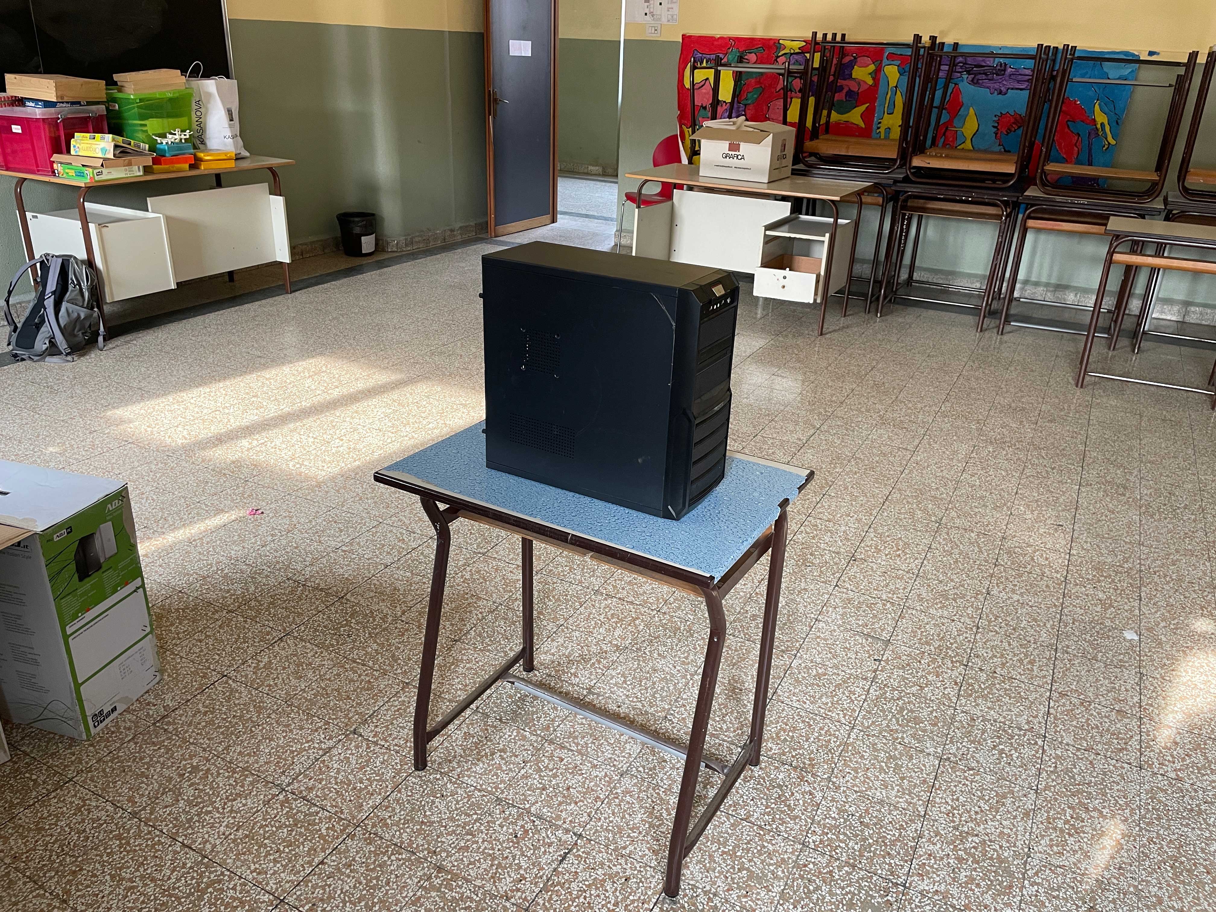 Our Computer Room made by just one old computer in an empty room
